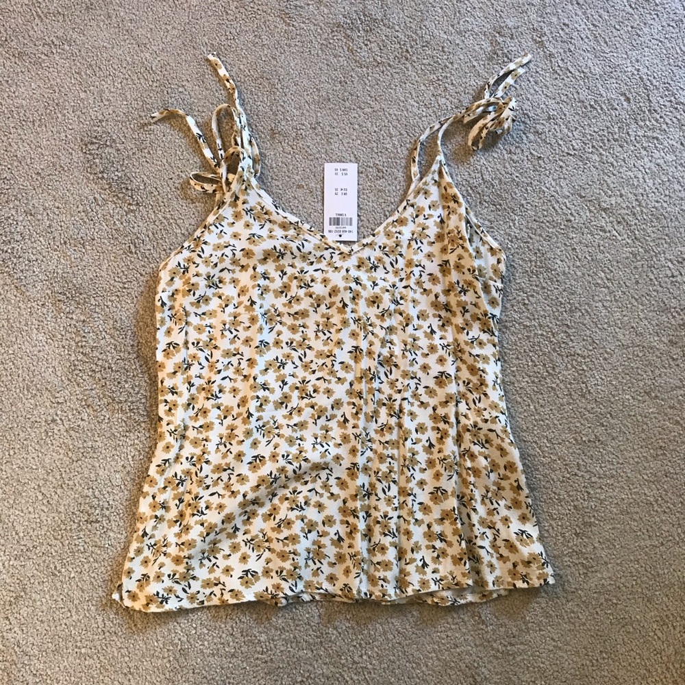 NWT Floral Abercrombie & Fitch Tie Shoulder Cami